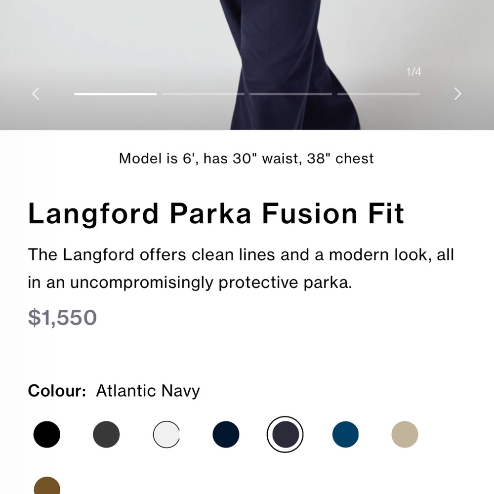 Brand new Canada goose Landford parka